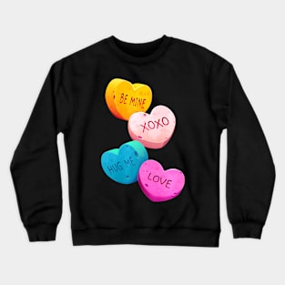 Adorable Candy Sweet Hearts Love Valentines Day XOXO Premium Crewneck Sweatshirt